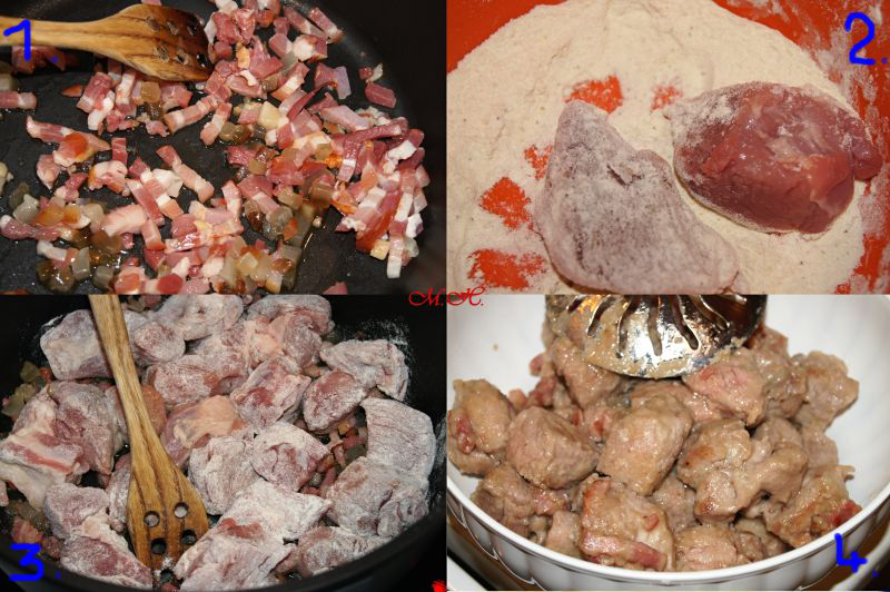 12 Postup přípravy masa na Bourguignon