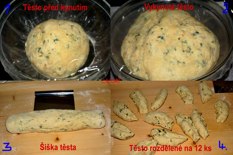 Pagáče se škvarky - postup přípravy 1