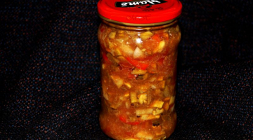Recept na pikantní čalamádu (salát) s houbami
