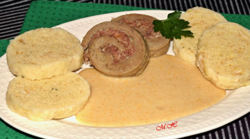 Plněná roláda z hovězího masa s fantasticky chutnou omáčkou