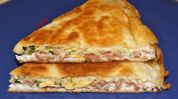 Zapečené tortilly s medvědím česnekem (quasadilla)