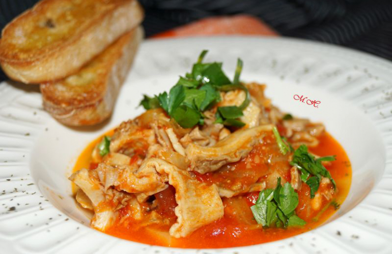 Dršťky po Sardinsku (Trippa alla Sarda)