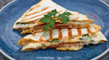 Skládané zapečené tortilly (quasadillas)