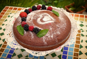 Kakaový dort s mascarpone.