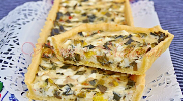 Quiche s pórkem a čerstvým sýrem