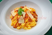 Tagliatelle s liškami.